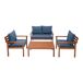 Conjunto de muebles de jardín Brittoli 4 piezas Conjunto de muebles de jardín Brittoli 4 piezas Madera