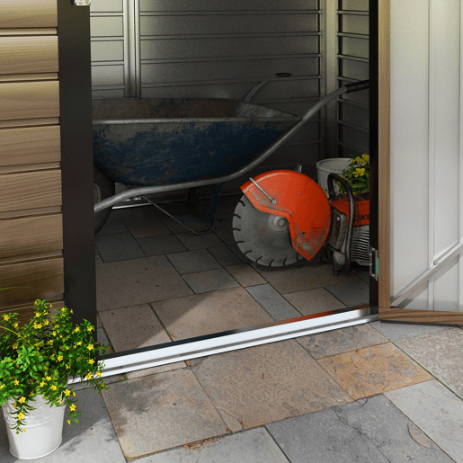 Outsunny Casota de Jardim Exterior, 2,27 m² 190x131x188 cm, Abrigo Metálico de Jardim com 2 Ventilações, Porta com Fechadura, para Armazenamento de Ferramentas, Carvalho