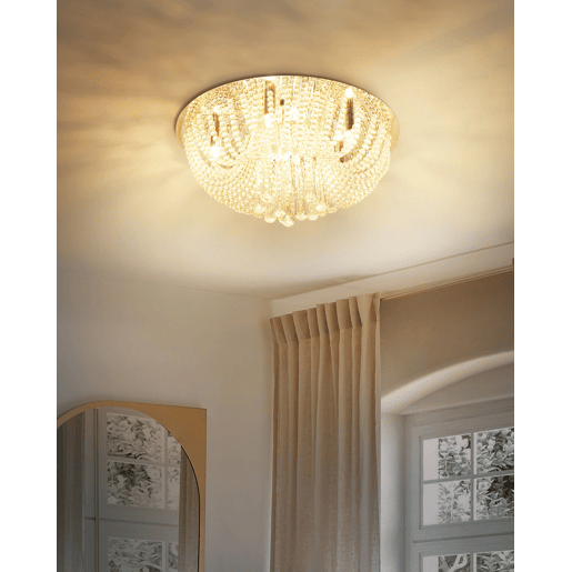 Lustre DORNAS Cristal Prateado Lustre DORNAS Cristal Prateado