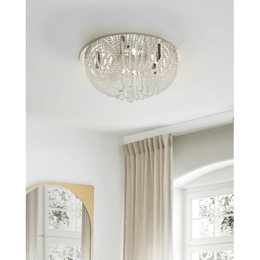 Lustre DORNAS Cristal Prateado Lustre DORNAS Cristal Prateado