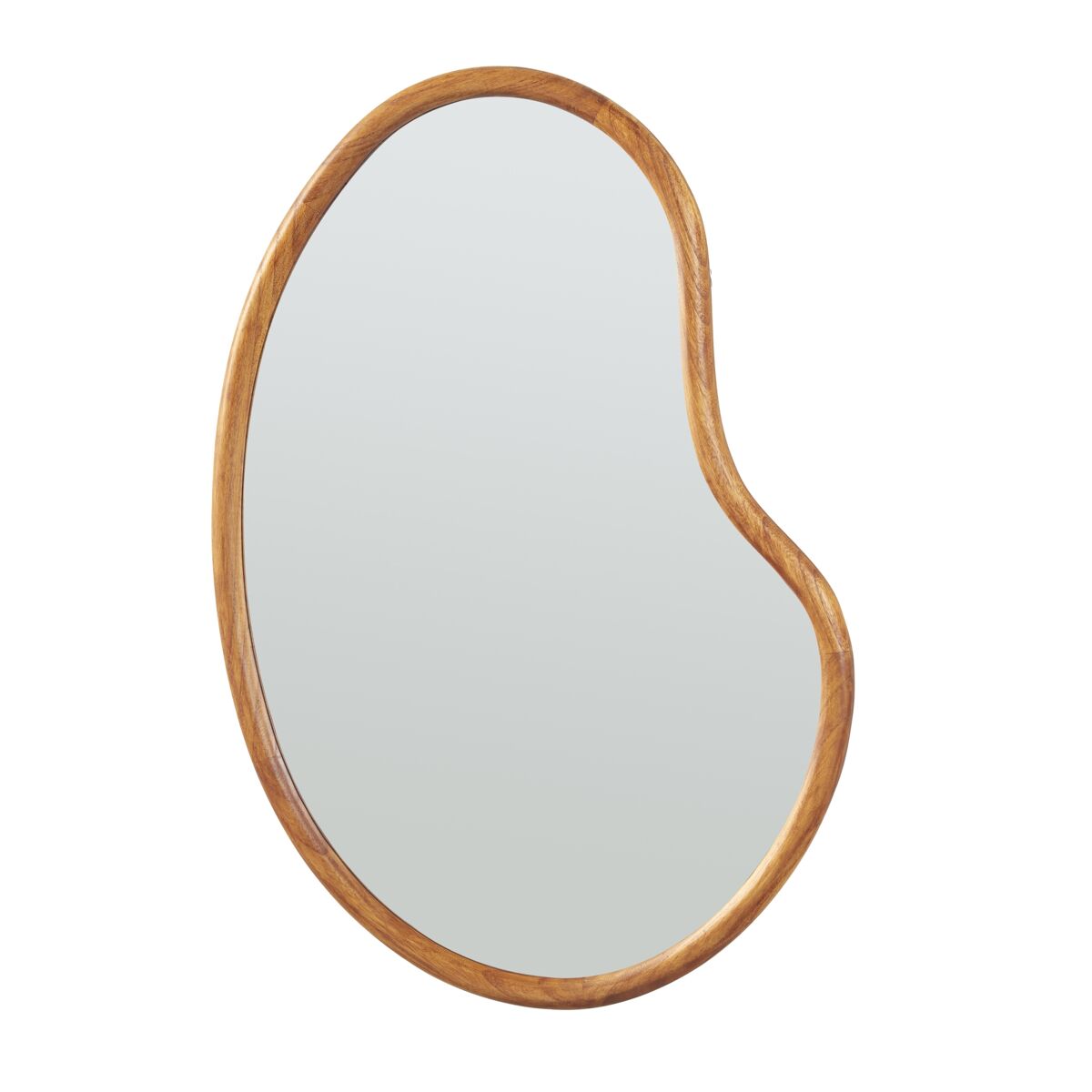 Espejo de pared jokioinen marco asimétrico madera/mdf 75x55cm - efecto roble [en.casa]