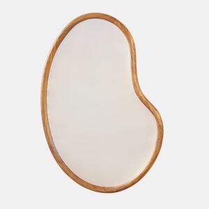 Espelho de parede Jokioinen moldura assimétrica MadeiraMDF 75x55cm - efeito carvalho en.casa