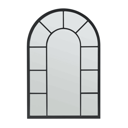 Espelho de parede Enonkoski janela arqueada MDF 90x60cm - Preto en.casa
