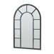 Espejo de pared Enonkoski ventana arqueada MDF Espejo de pared Enonkoski ventana arqueada MDF Negro