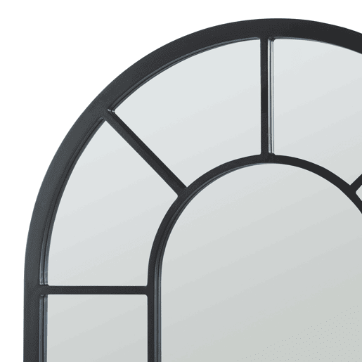 Espelho de parede Enonkoski janela arqueada MDF 90x60cm - Preto en.casa