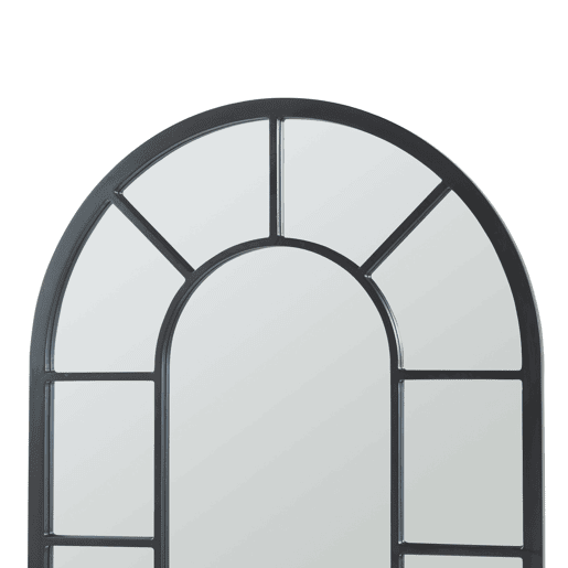 Espelho de parede Enonkoski janela arqueada MDF 90x60cm - Preto en.casa