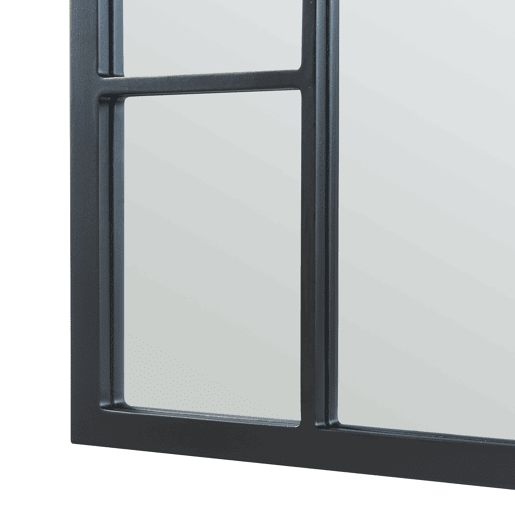 Espelho de parede Enonkoski janela arqueada MDF 90x60cm - Preto en.casa