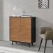 Cómoda Gnosjö 4 puertas de armario tecnología Push-Open Cómoda Gnosjö 4 puertas de armario tecnología Push-Open Negro/ Crema