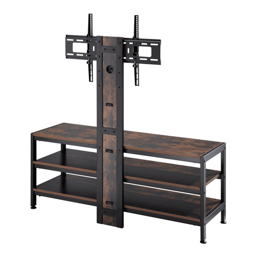 Suporte de TV Stockholm com mesa 120x40x108cm - PretoCarvalho rústico pro.tec