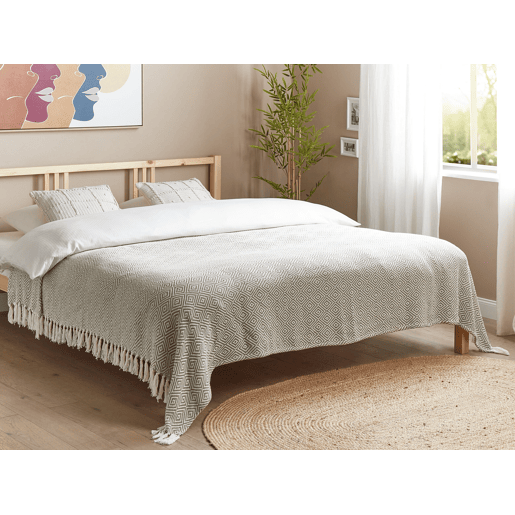 Colcha TOUTLI Algodão 200 x 220 cm Taupe