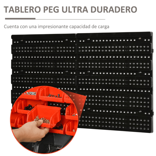 DURHAND Organizador de Ferragens para Parede Armário Organizador de Ferragens com 30 Caixas de 2 Tamanhos Diferentes 37,5x18x63 cm Vermelho e Cinza