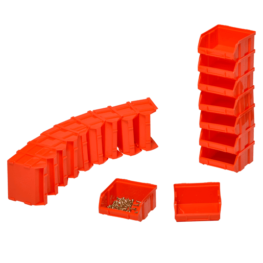 DURHAND Organizador de Ferragens para Parede Armário Organizador de Ferragens com 30 Caixas de 2 Tamanhos Diferentes 37,5x18x63 cm Vermelho e Cinza