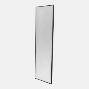 Espelho de porta Lesina com 2 ganchos de alumínio 120x37cm - Preto en.casa