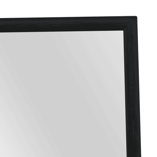 Espelho de porta Lesina com 2 ganchos de alumínio 120x37cm - Preto en.casa