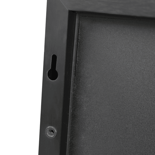 Espelho de porta Lesina com 2 ganchos de alumínio 120x37cm - Preto en.casa