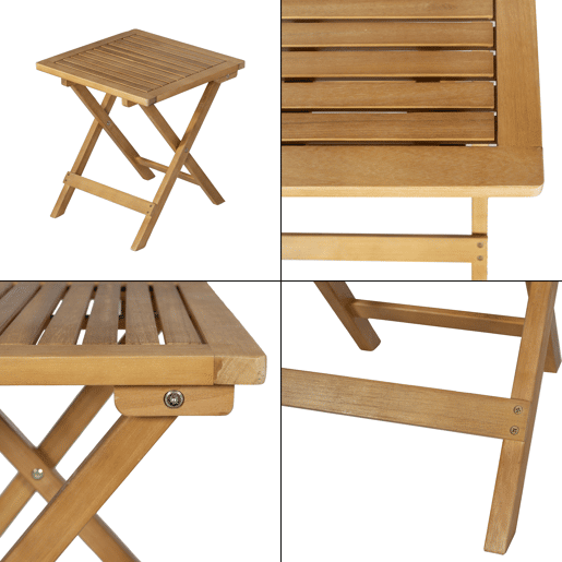 Conjunto de mobiliário de jardim Capistrello 3 pcs. eucaliptolinho - Branco casa.pro