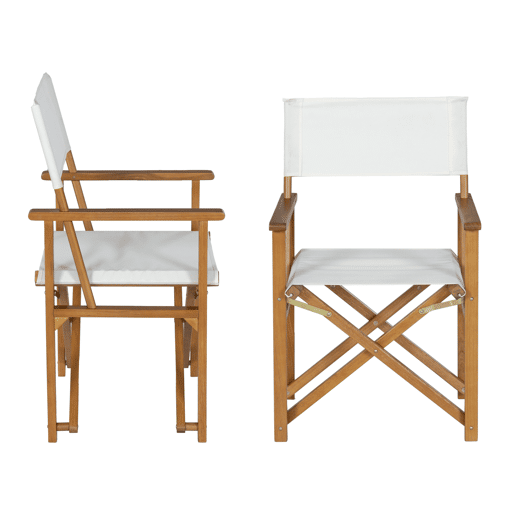 Conjunto de mobiliário de jardim Capistrello 3 pcs. eucaliptolinho - Branco casa.pro