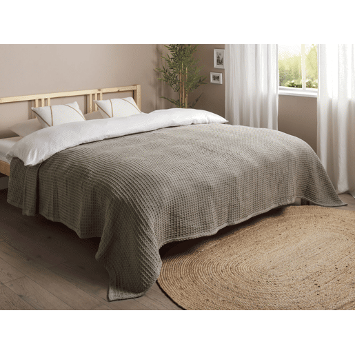 Colcha CHAGYL Algodão 220 x 240 cm Taupe