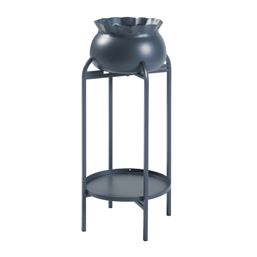 Suporte para plantas Altena 2 níveis metal 81x40x40cm - Preto en.casa Suporte para plantas Altena 2 níveis metal 81x40x40cm - Preto en.casa