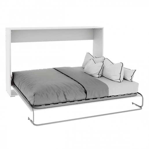 Cama dobrável aglomerado melamina branca 135x190cm