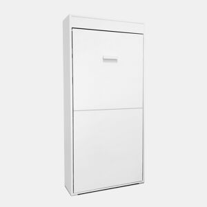 Cama dobrável vertical aglomerado branco 90x190cm