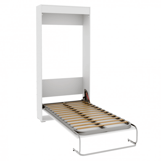 Cama dobrável vertical aglomerado branco 90x190cm