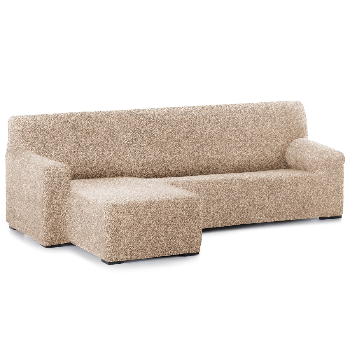 Funda sofá bielastica adaptable roc chaise longue brazo corto izquierda (250-360 cm) beige