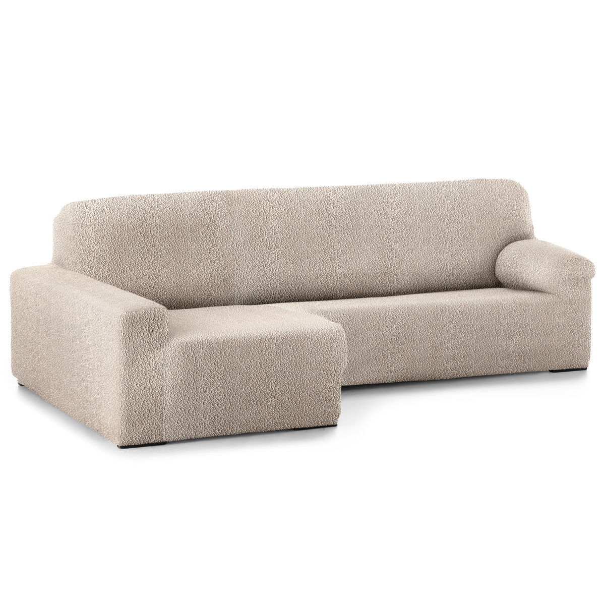 Funda sofá bielastica adaptable  roc chaise longue brazo largo izquierda (250-360 cm) marfil