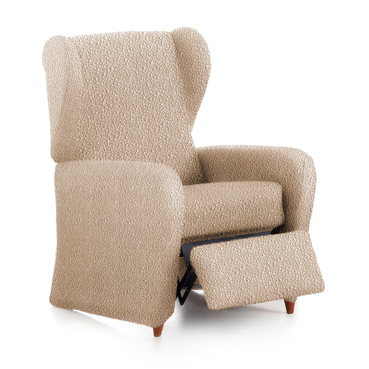 Funda sillón bielastica adaptable  relax  roc 1 plaza (60-85 cm) beige