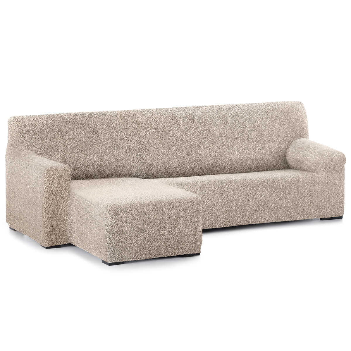Funda sofá bielastica adaptable roc chaise longue brazo corto izquierda (250-360 cm) marfil