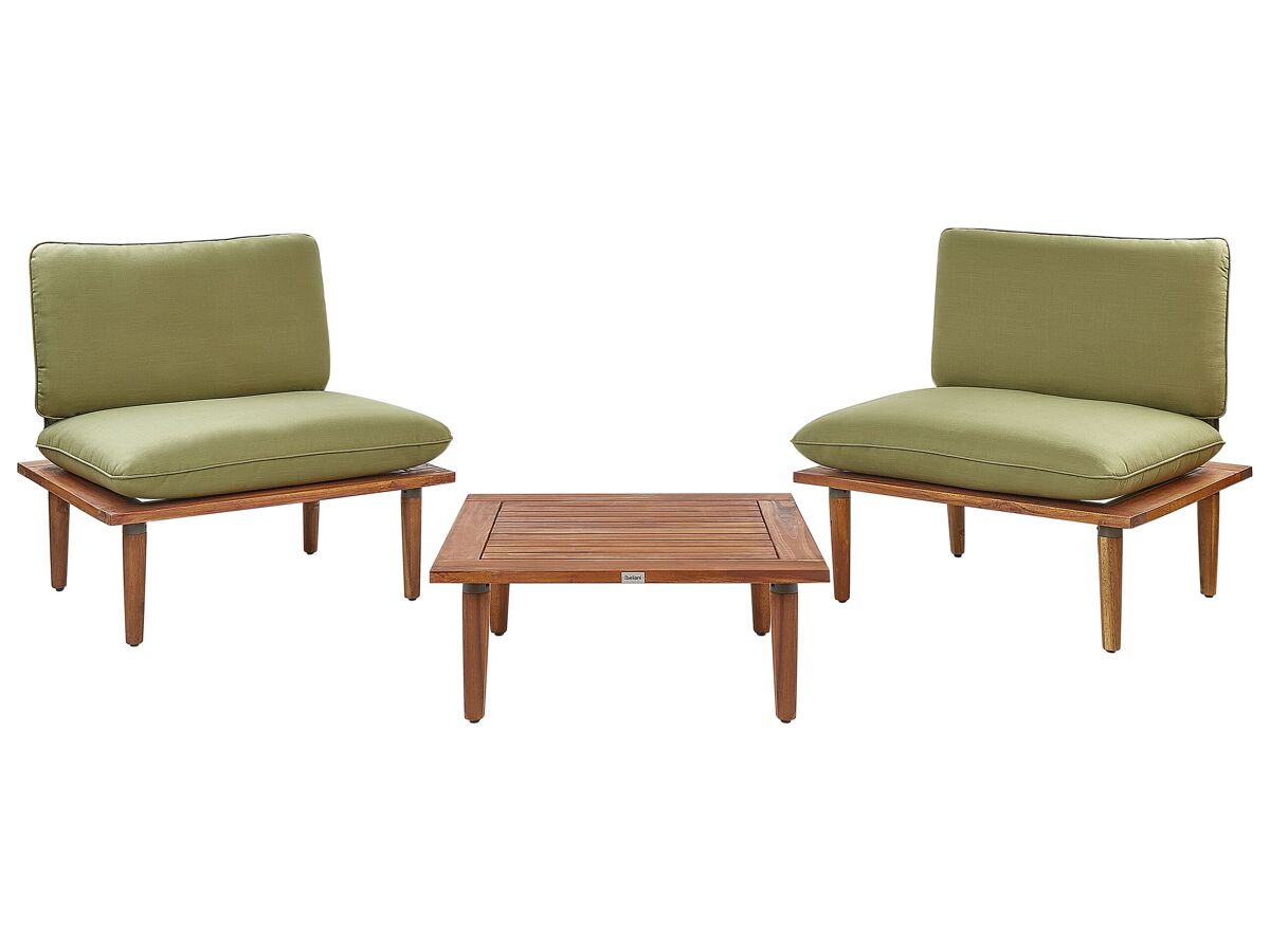 Beliani Conjunto de jardín Madera de acacia Verde