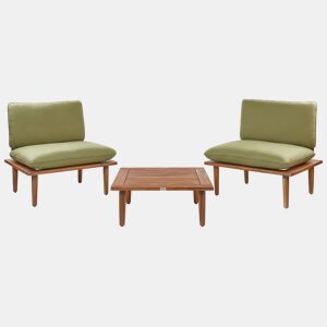 Beliani Conjunto lounge Madeira de acácia com certificado FSC® FRASCATI