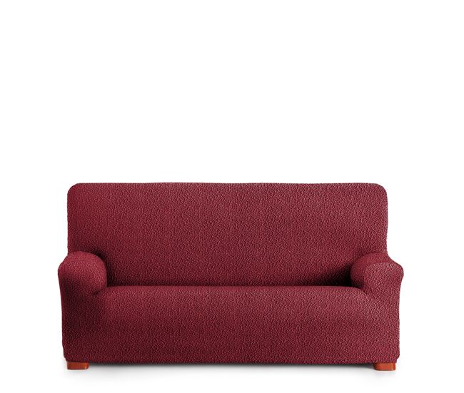 Funda sofá bielastica adaptable roc 4 plazas (210-290 cm) granate