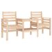 Banco de madera para jardín con mesita 175x55 Banco de madera para jardín con mesita 175x55 Natural