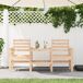 Banco de madera para jardín con mesita 175x55 Banco de madera para jardín con mesita 175x55 Natural