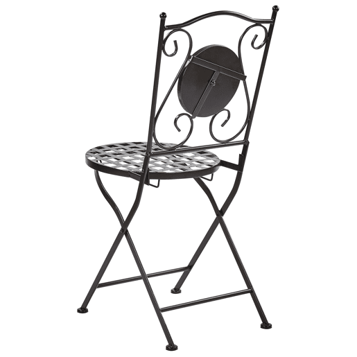 Conjunto de 2 cadeiras de jardim CASARIO Metal Preto