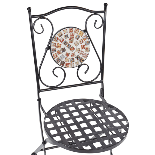 Conjunto de 2 cadeiras de jardim CASARIO Metal Preto