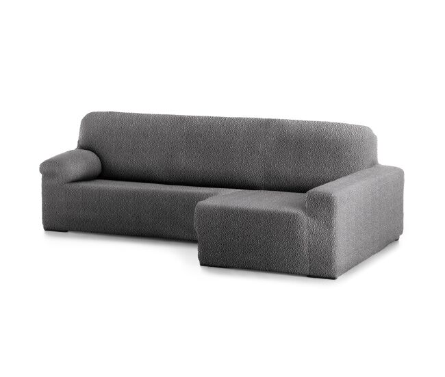 Funda sofá bielastica adaptable roc chaise longue brazo largo derecha (250-360 cm) gris oscuro