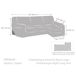 Funda para Sofá Adaptable Roc Chaise Longue Brazo Largo Derecha Funda para Sofá Adaptable Roc Chaise Longue Brazo Largo Derecha Gris Claro
