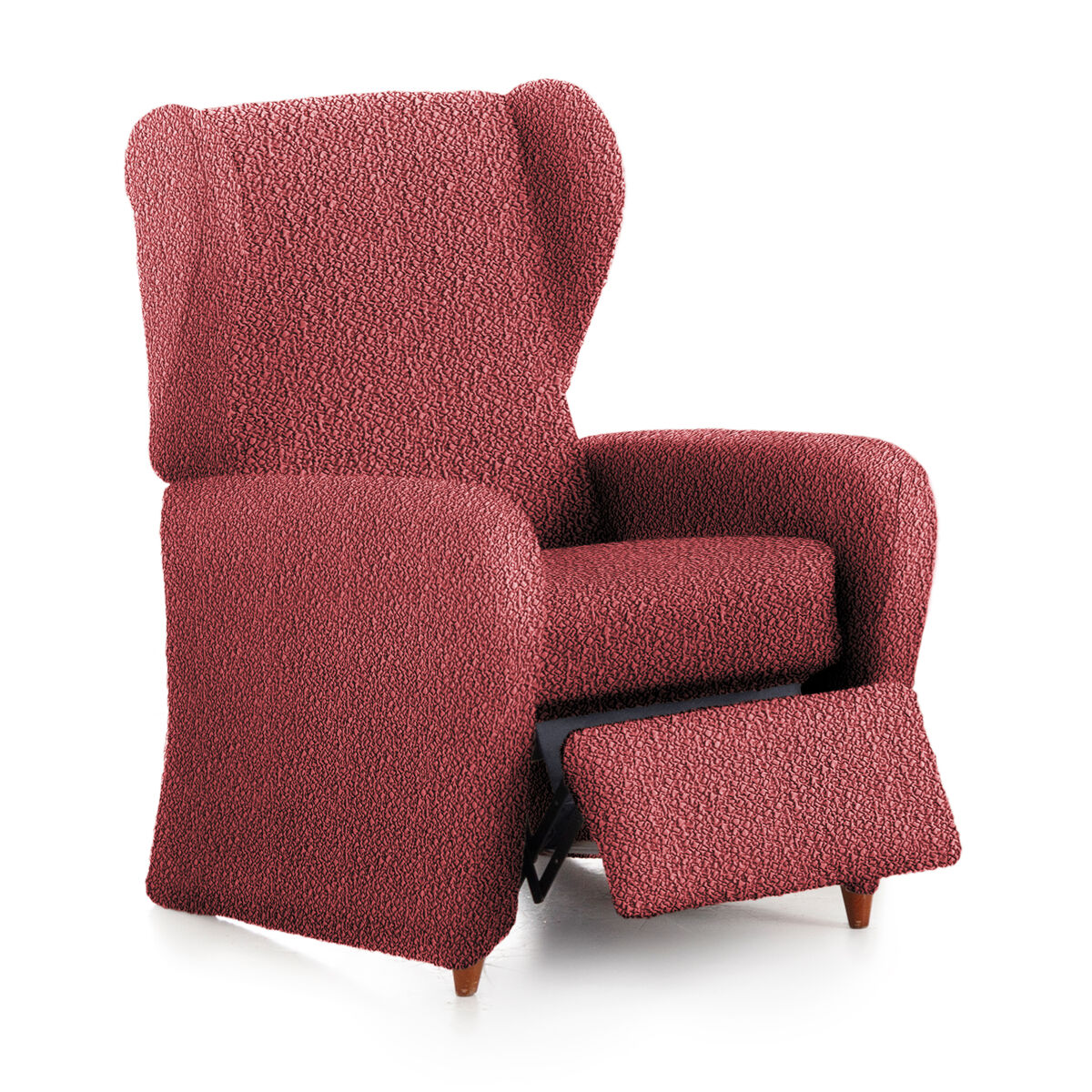 Funda sillón bielastica adaptable  relax  roc 1 plaza (60-85 cm) granate