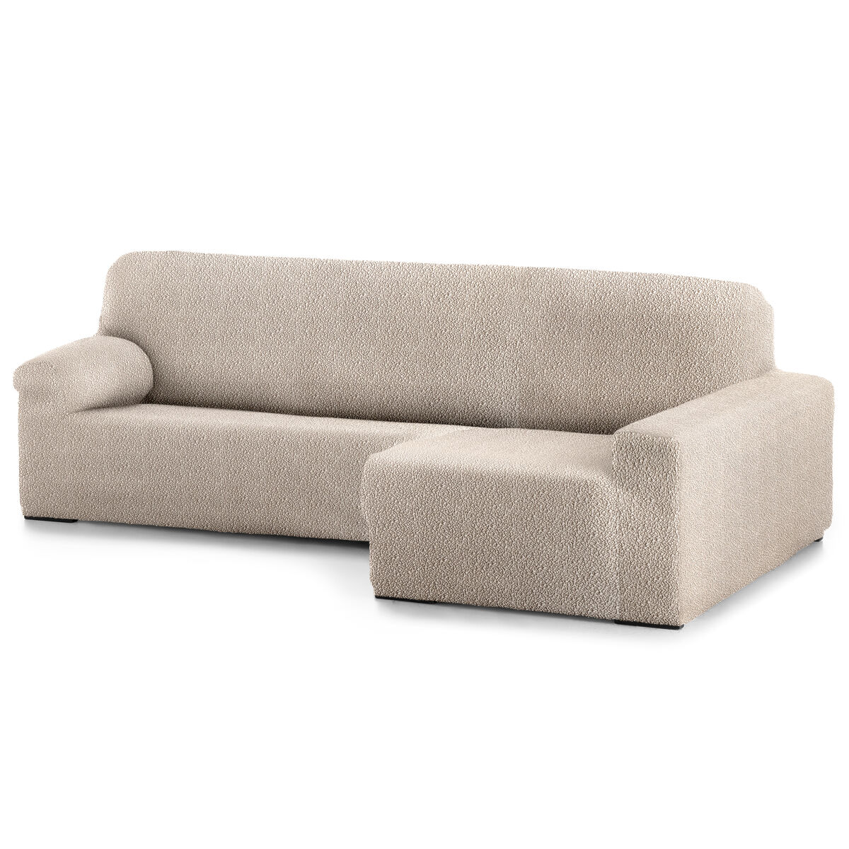 Funda sofá bielastica adaptable  roc chaise longue brazo largo derecha (250-360 cm) marfil