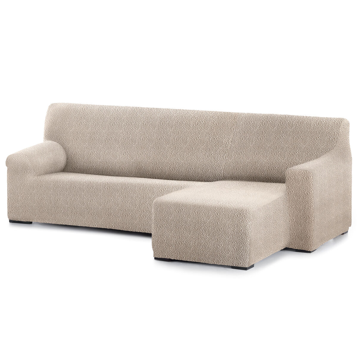 Funda sofá bielastica adaptable roc chaise longue brazo corto derecha (250-360 cm) marfil