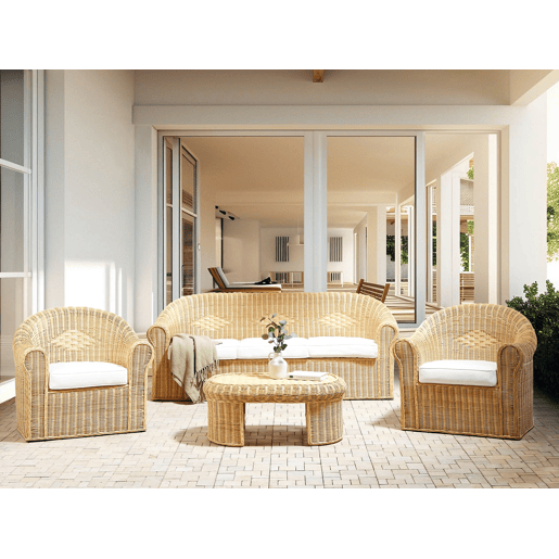Beliani Conjunto lounge Rattanvime LIVADEIA