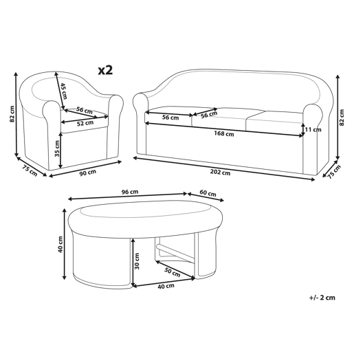 Beliani Conjunto lounge Rattanvime LIVADEIA