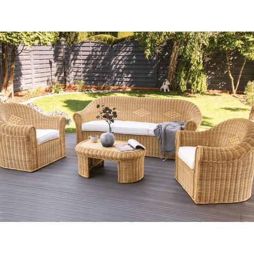 Beliani Conjunto lounge Rattanvime LIVADEIA