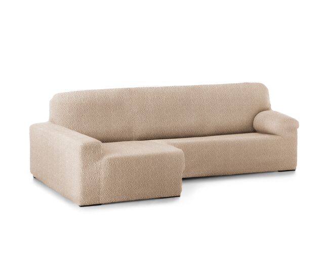 Funda sofá bielastica adaptable roc chaise longue brazo largo izquierda (250-360 cm) beige