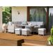 Beliani Conjunto de jardín LACONA Beliani Conjunto de jardín LACONA Gris Oscuro