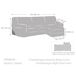 Funda Sofá Adaptable Roc Chaise Longue Brazo Corto Derecha Funda Sofá Adaptable Roc Chaise Longue Brazo Corto Derecha Gris Claro