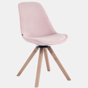 Silla Troyes Square En Terciopelo Rosado 56X48X84 cm