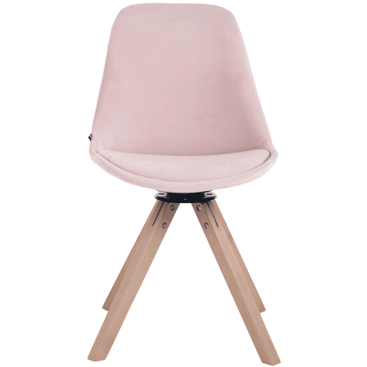 Silla Troyes Square En Terciopelo Rosado 56X48X84 cm